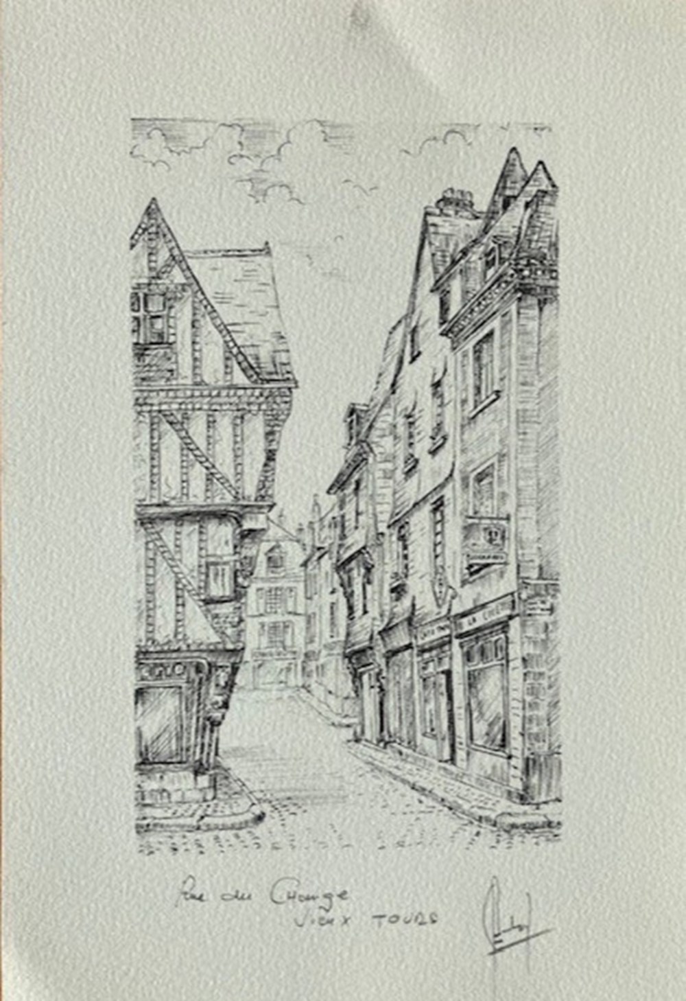 Rue du Change - Claude BESNARD art antiquites estampes gravures rue du change claude besnard