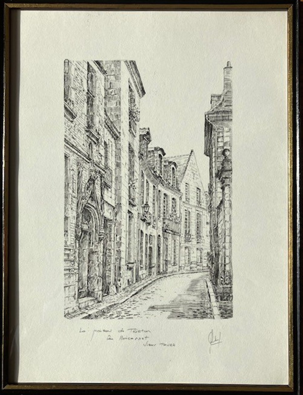 La Maison de Tristan - Rue Briçonnet - Claude BESNARD art antiquites estampes gravures la maison de tristan rue briconnet claude besnard