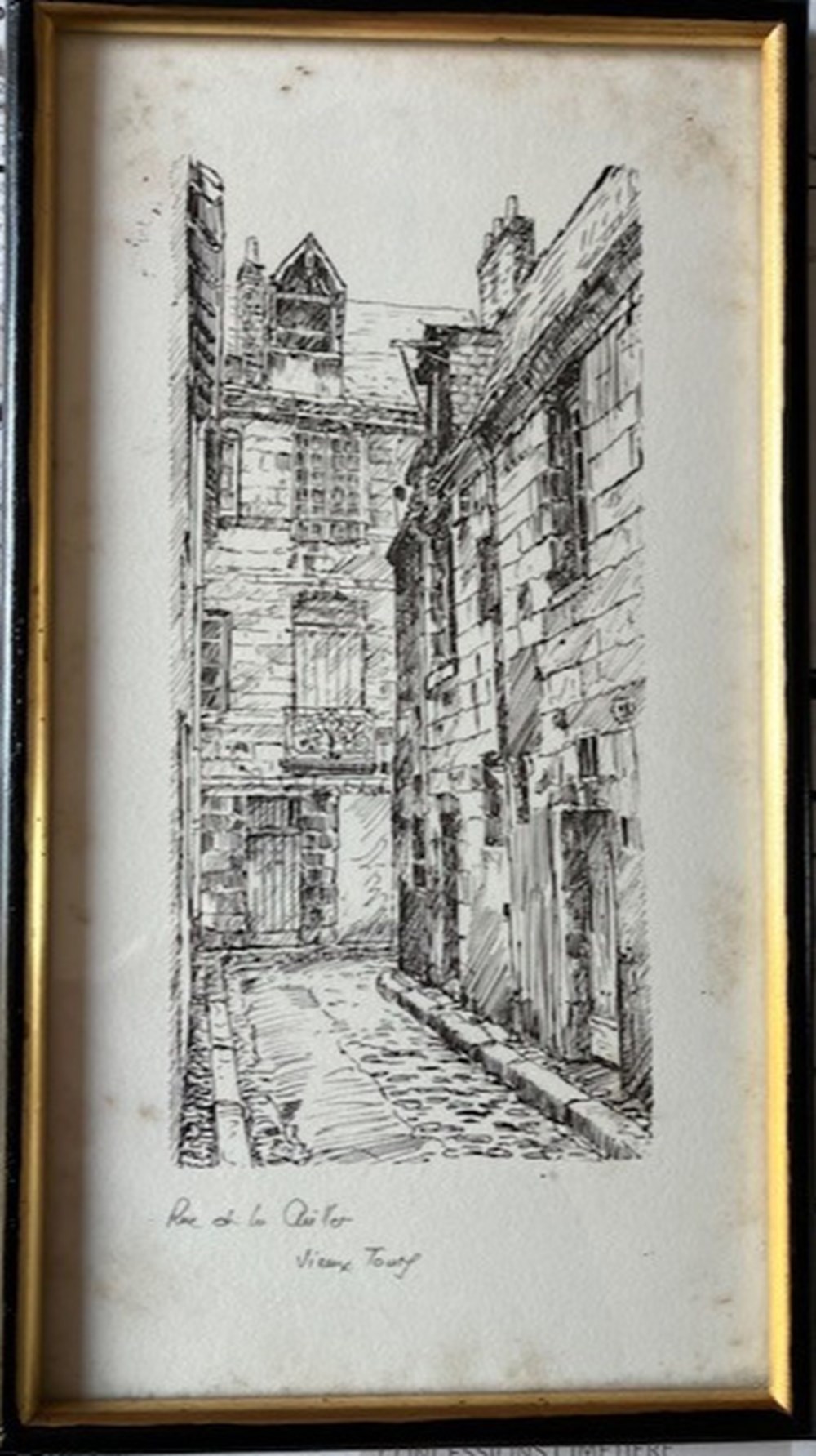 Rue de la Cuiller - Claude BESNARD art antiquites estampes gravures rue de la cuiller claude besnard