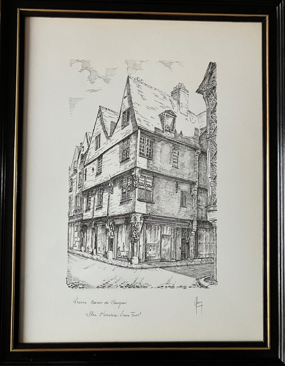 Ancienne maison du changeur (sept.1978) - Claude BESNARD art antiquites estampes gravures ancienne maison du changeur sept 1978 claude besnard