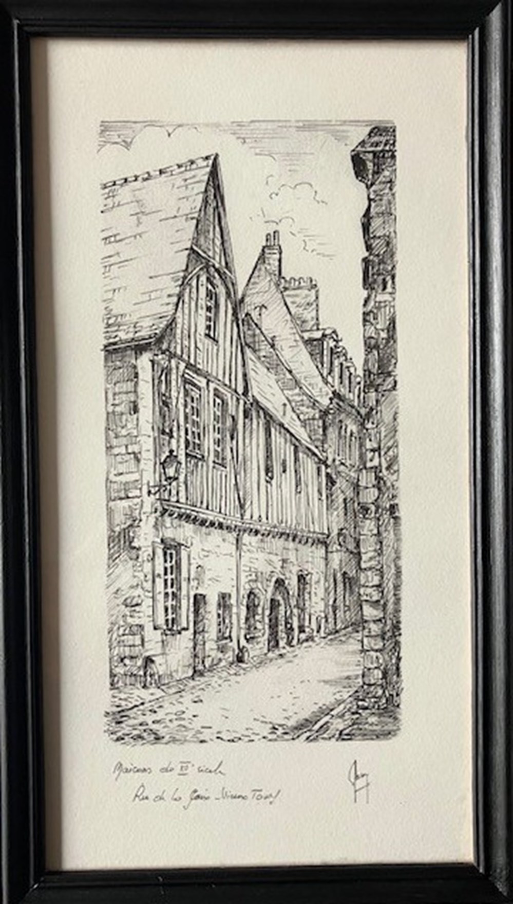 Rue de la Paix - Juillet 1978 (Maison Canoniale) - Claude BESNARD art antiquites estampes gravures rue de la paix juillet 1978 maison canoniale claude besnard