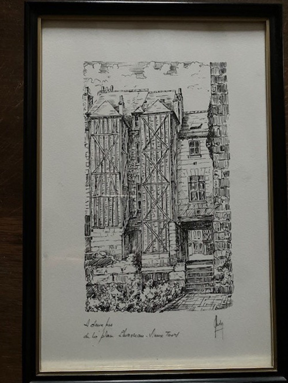 Proche Place Plumereau (1977) - Claude BESNARD art antiquites estampes gravures proche place plumereau 1977 claude besnard