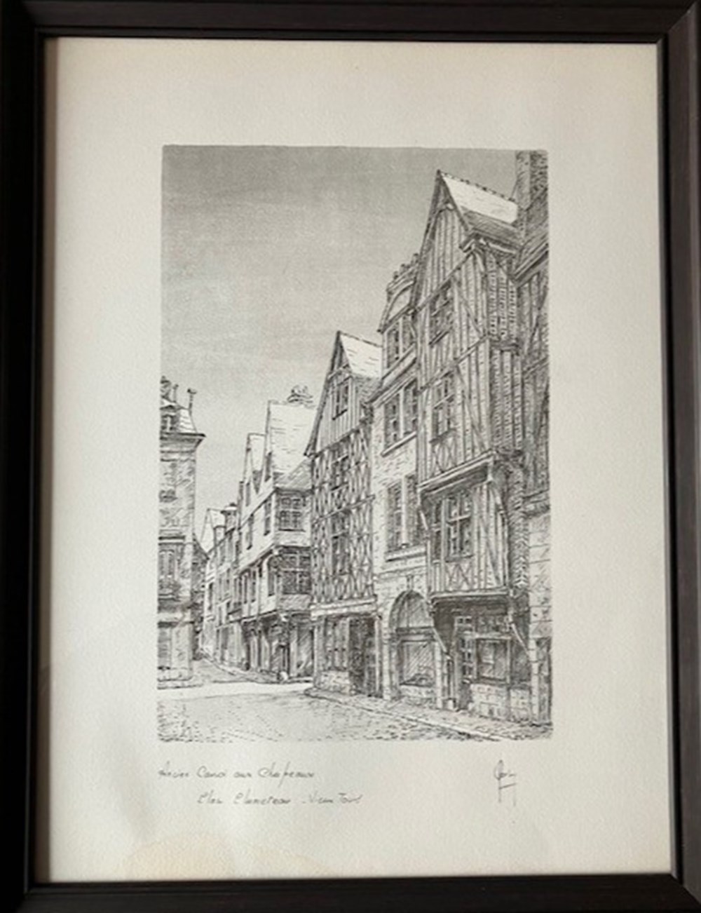 Ancien Carroi aux chapeaux - Claude BESNARD art antiquites estampes gravures ancien carroi aux chapeaux claude besnard