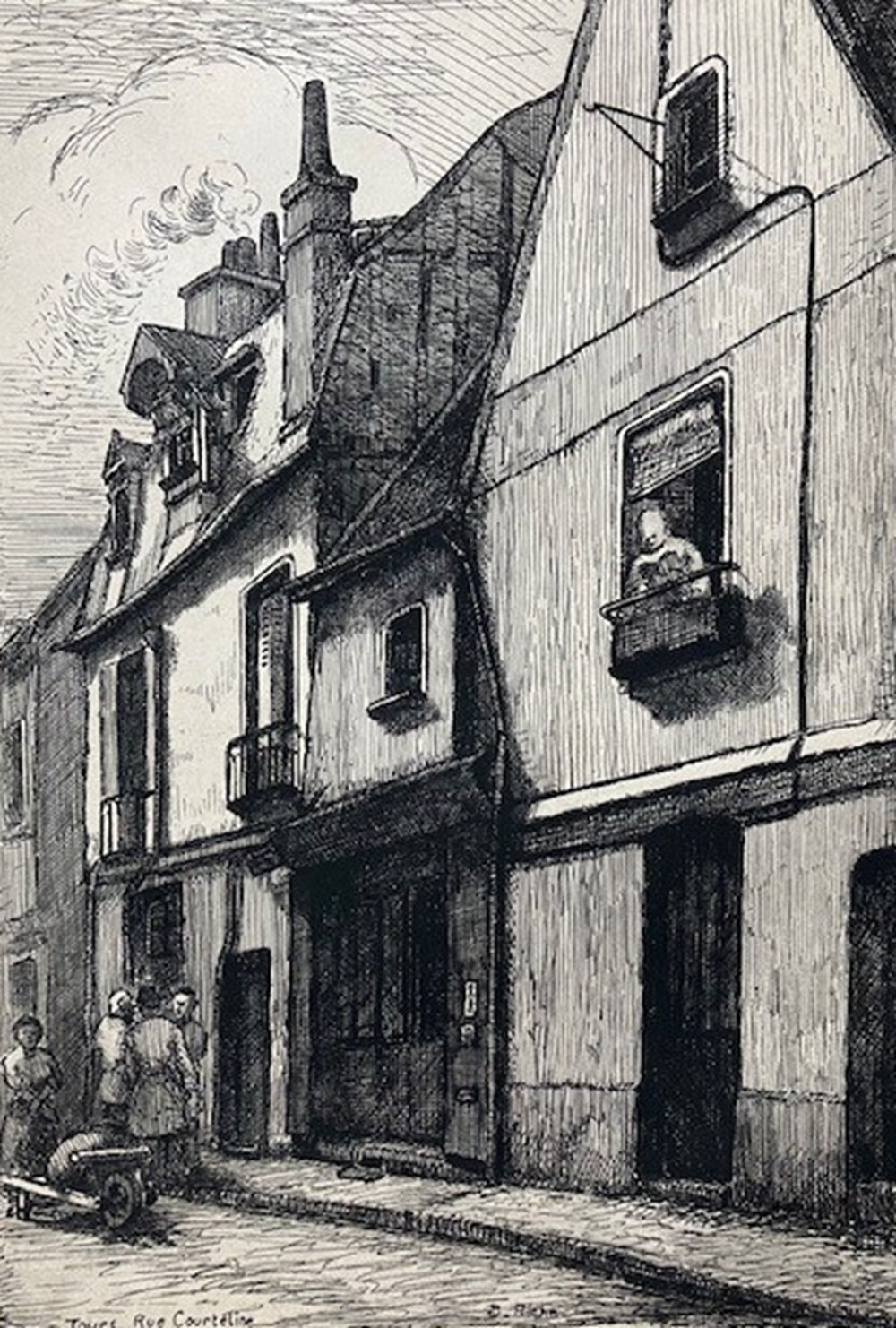 art antiquites estampes gravures gravure a eau forte tours rue courteline gilbert riche 1942