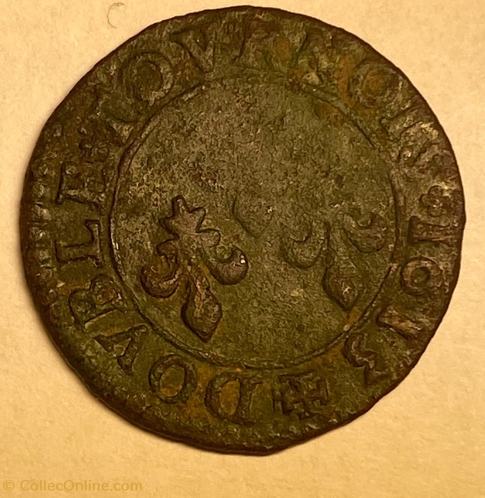 Monnaies sous Louis XIII de 1613 (double-tournoi) europe medievale autre monnaies sous louis xiii de 1613 double tournoi