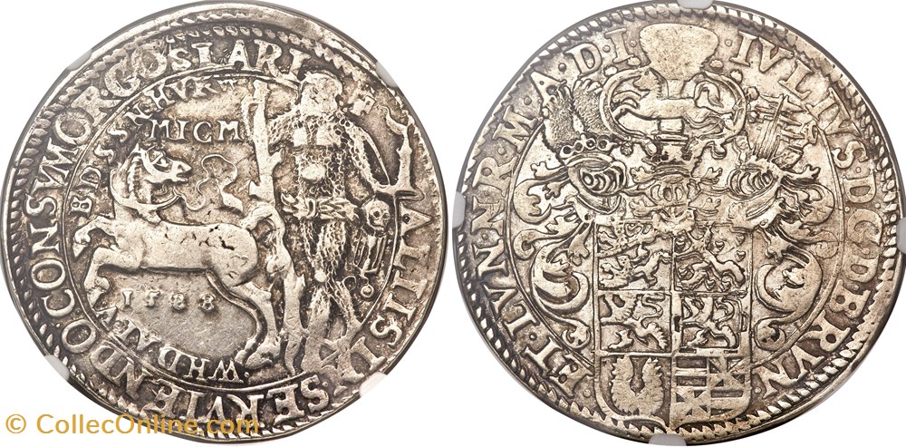 1588 Brunswick-Wolfenbuttel Thaler - Coins - World - Germany 