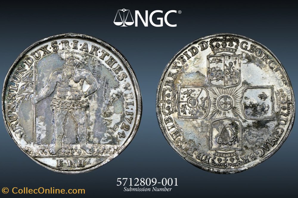 1724 Brunswick-Luneburg-Calenberg-Hannover Thaler coins world germany 1724 brunswick luneburg calenberg hannover thaler