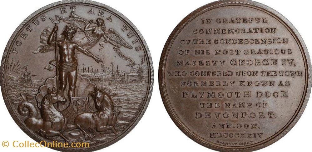 medals united kingdom 1824 bhm 1244 plymouth dockyard renamed devonport