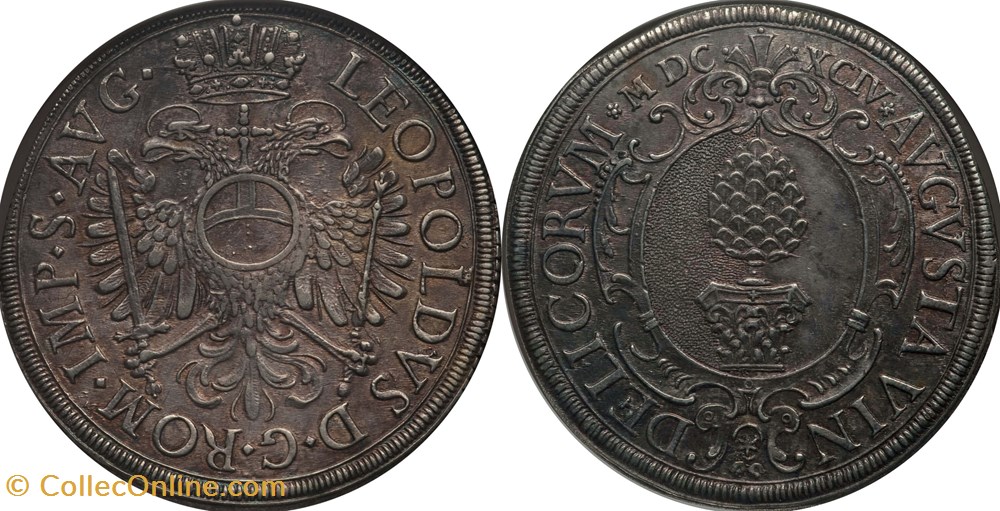 coins world germany 1694 augsburg thaler dav 5049