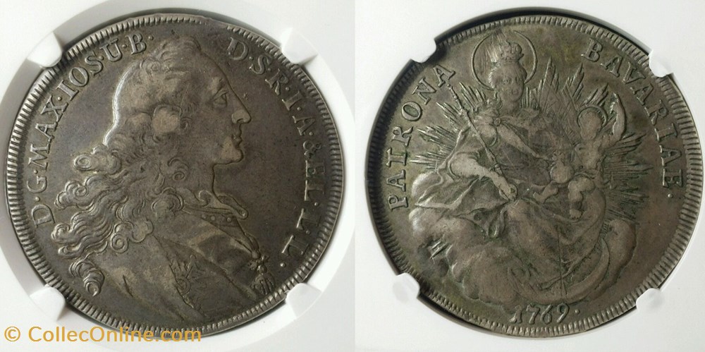 1769 Bavaria Thaler DAV-1953 coins world germany 1769 bavaria thaler dav 1953