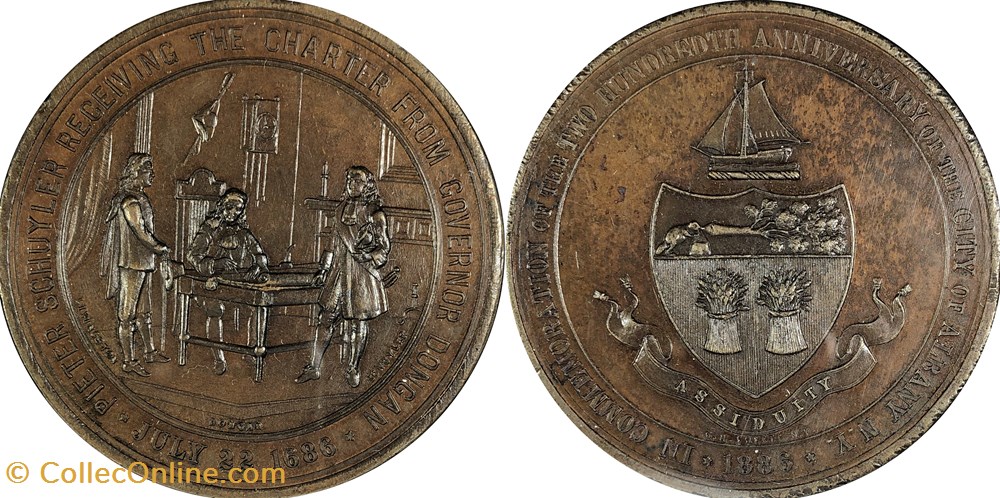 medals united states 200th anniversary of albany ny