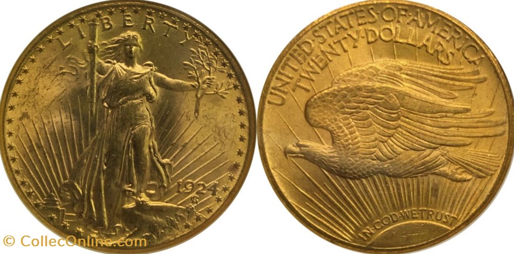 United States 1924 20 Dollars coins world united states 1924 20 dollars