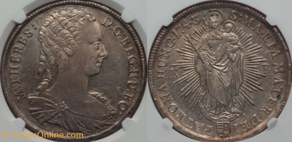 coins european medieval to holy roman empire hungary 1743 thaler