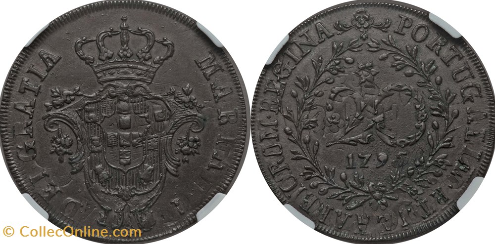 Azores 1795 20 Reis coins world portugal azores 1795 20 reis