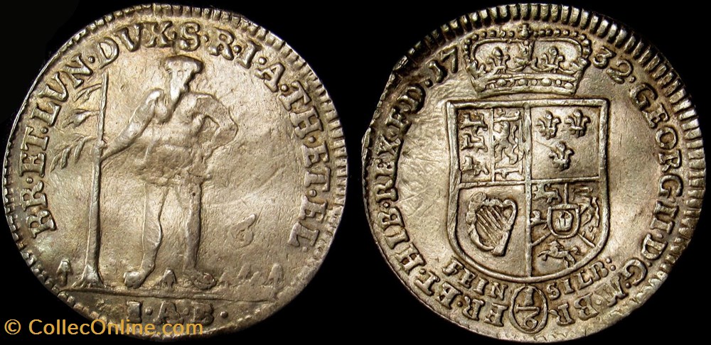 1732 Brunswick-Luneburg 1/6 Thaler coins world germany 1732 brunswick luneburg 1 6 thaler