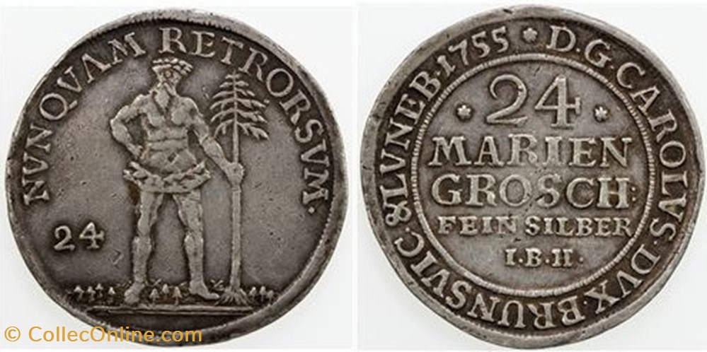 1755 Brunswick-Wolfenbüttel Thaler coins world germany 1755 brunswick wolfenbuttel thaler