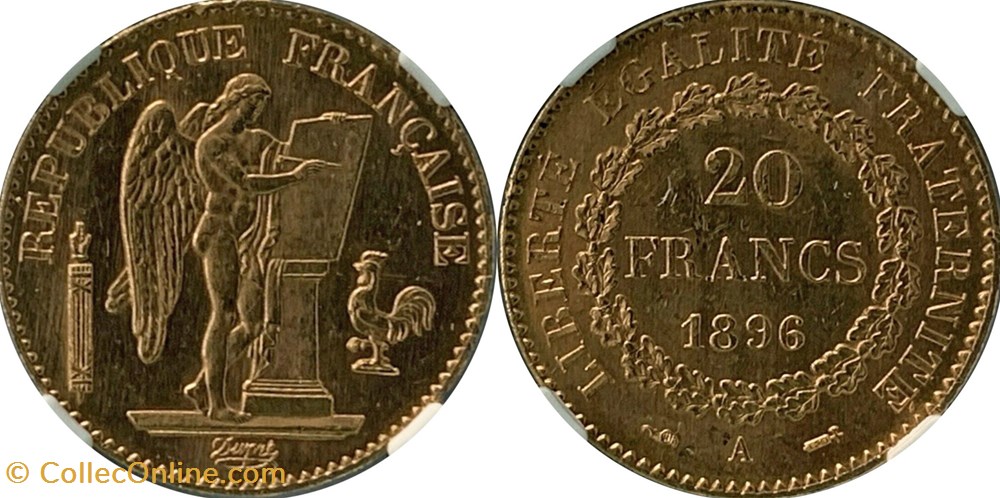coins world france 1896a 20 francs