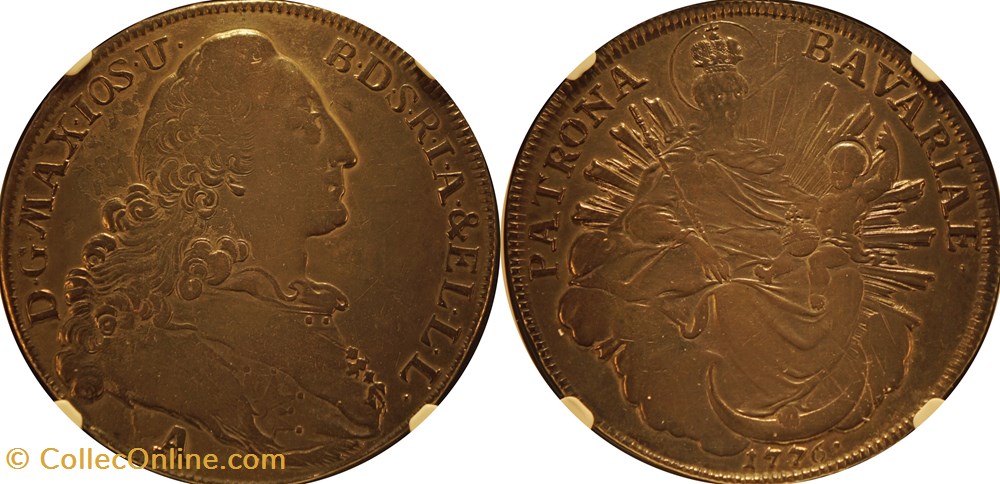 1776 Bavaria Thaler DAV-1954A coins world germany 1776 bavaria thaler dav 1954a