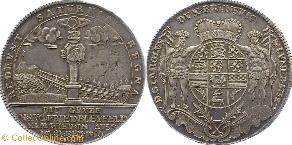 coins world germany 1752 brunswick wolfenbuttel thaler