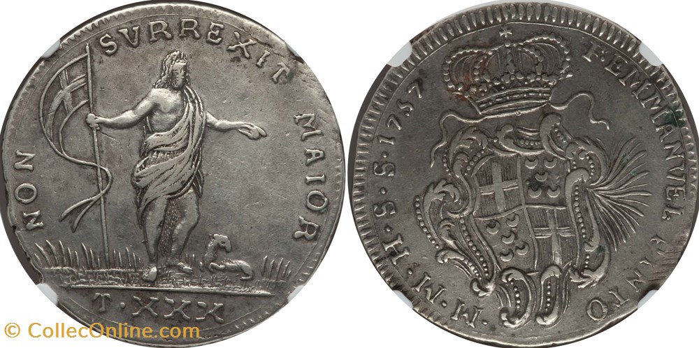 coins european medieval to malta 1757 30 tari