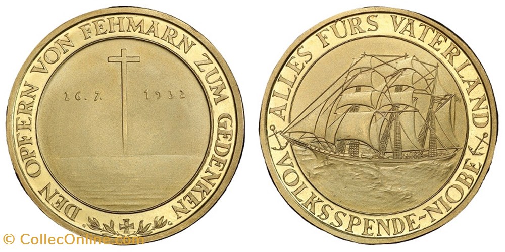 The Schooner "Niobe" Shipwreck medals germany the schooner niobe shipwreck