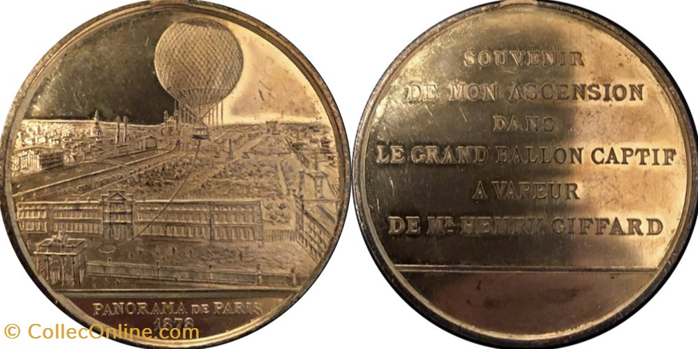 medals france balloon over paris world expo grounds