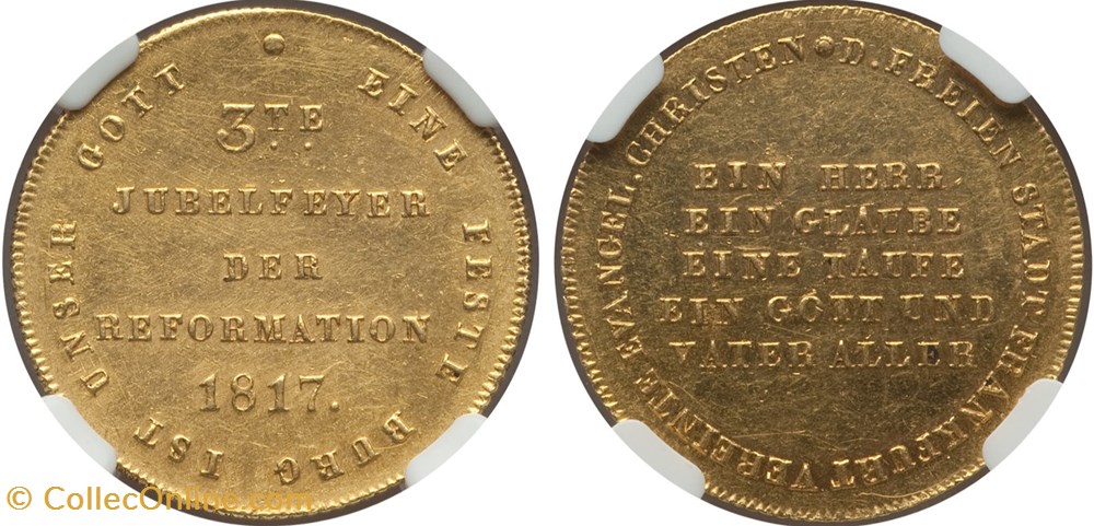 German States Frankfurt 1817 Ducat coins world germany german states frankfurt 1817 ducat