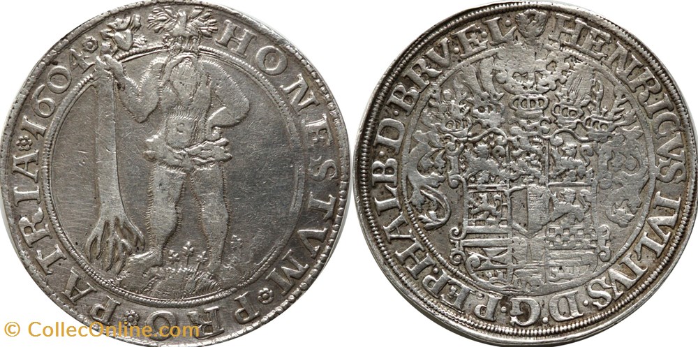 coins world germany 1604 brunswick wolfenbuttel thaler