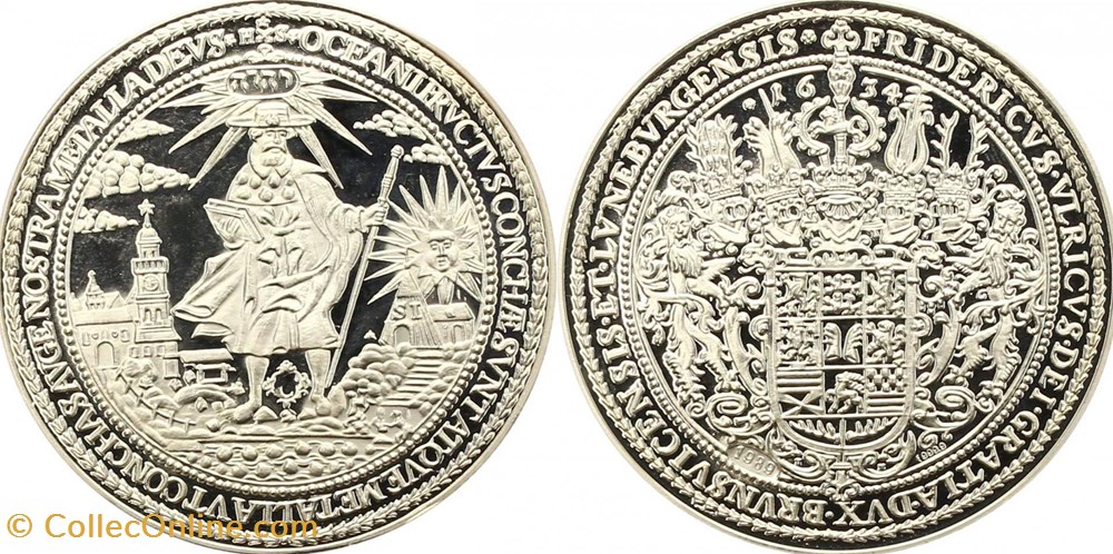1634 (1989) Brunswick-Wolfenbüttel Thaler coins world germany 1634 1989 brunswick wolfenbuttel thaler