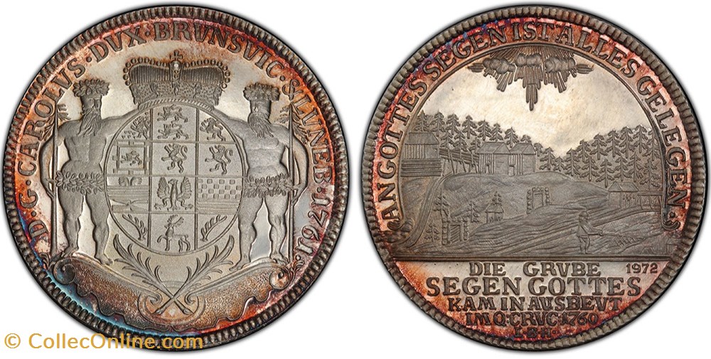1761 (1973) Brunswick-Wolfenbüttel Thaler coins world germany 1761 1973 brunswick wolfenbuttel thaler