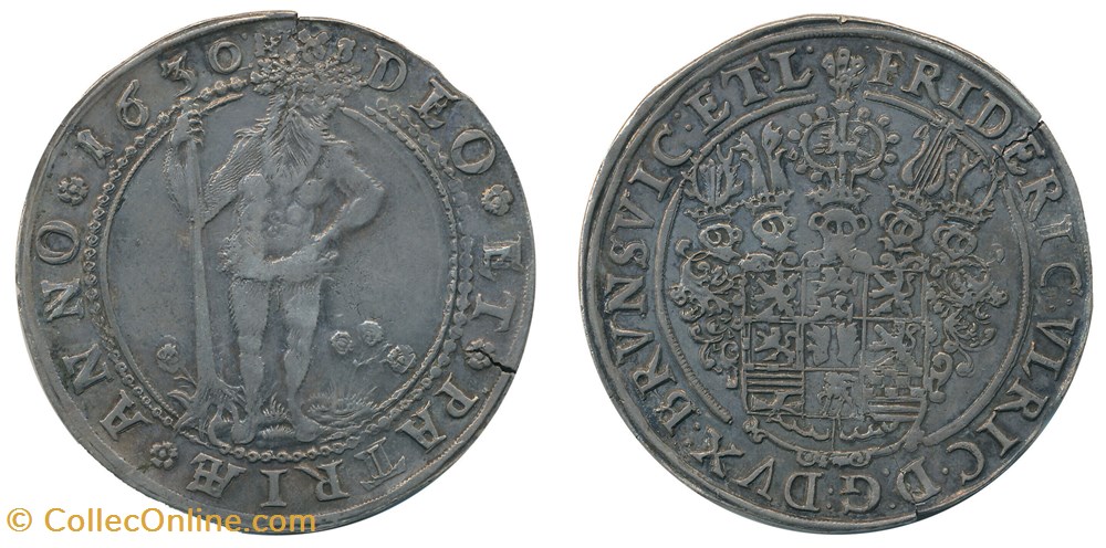 1630 Brunswick-Wolfenbuttel Thaler coins world germany 1630 brunswick wolfenbuttel thaler