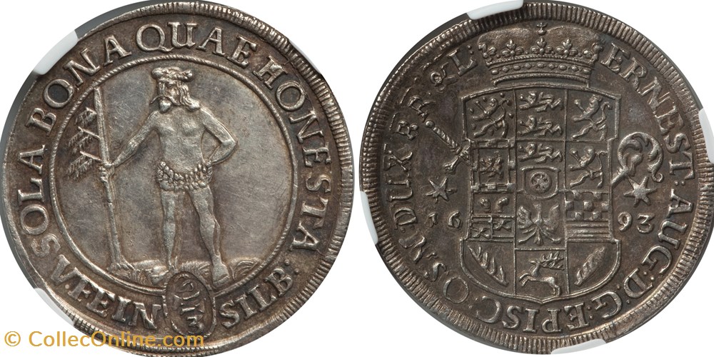1693 Brunswick-Luneburg-Calenberg 2/3 Thaler coins world germany 1693 brunswick luneburg calenberg 2 3 thaler