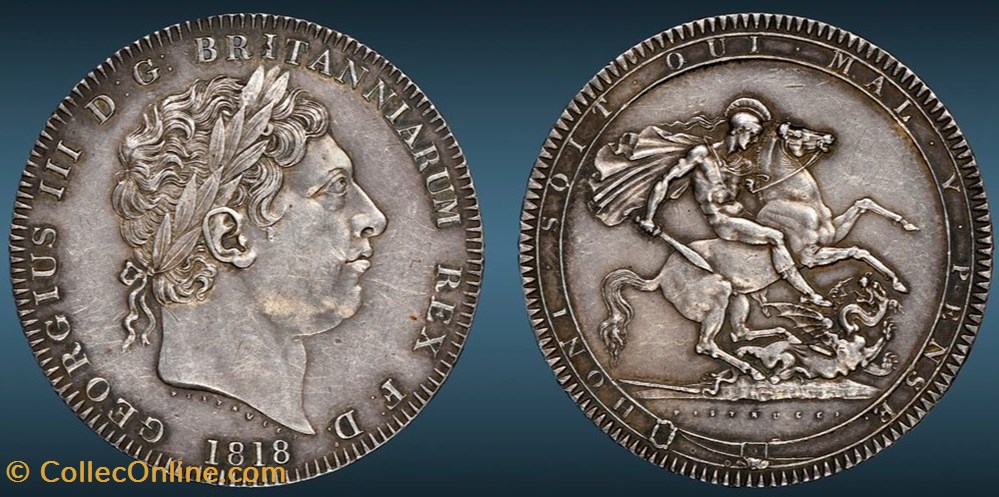 coins world great britain 1818 crown