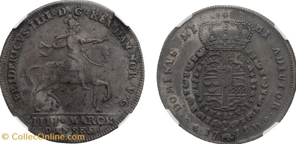 coins european medieval to kingdom of denmark 1711 krone