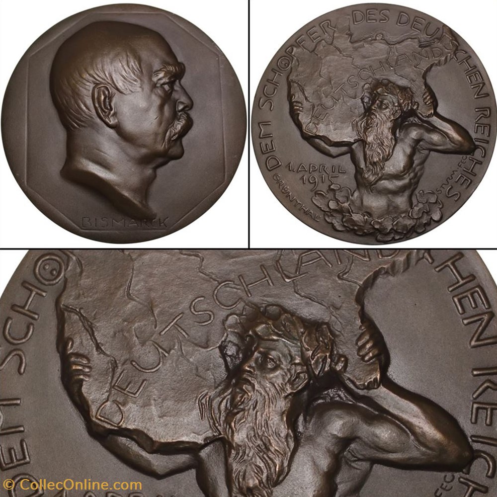 100th Anniversary of the Birth of Bismarck medals germany 100th anniversary of the birth of bismarck