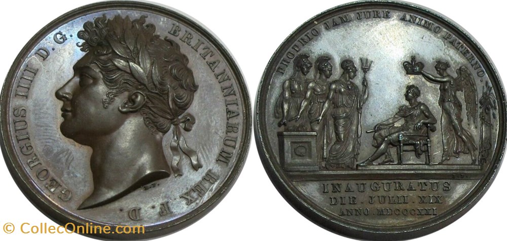 medals united kingdom 1821 bhm 1070 george iv mint medal