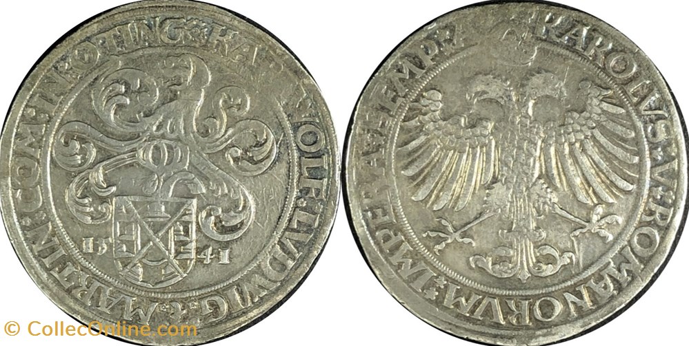 coins european medieval to germany ottingen 1541 thaler