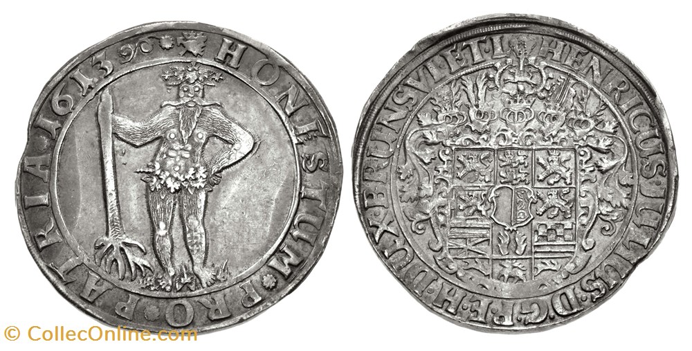 coins world germany 1613 brunswick wolfenbuttel thaler