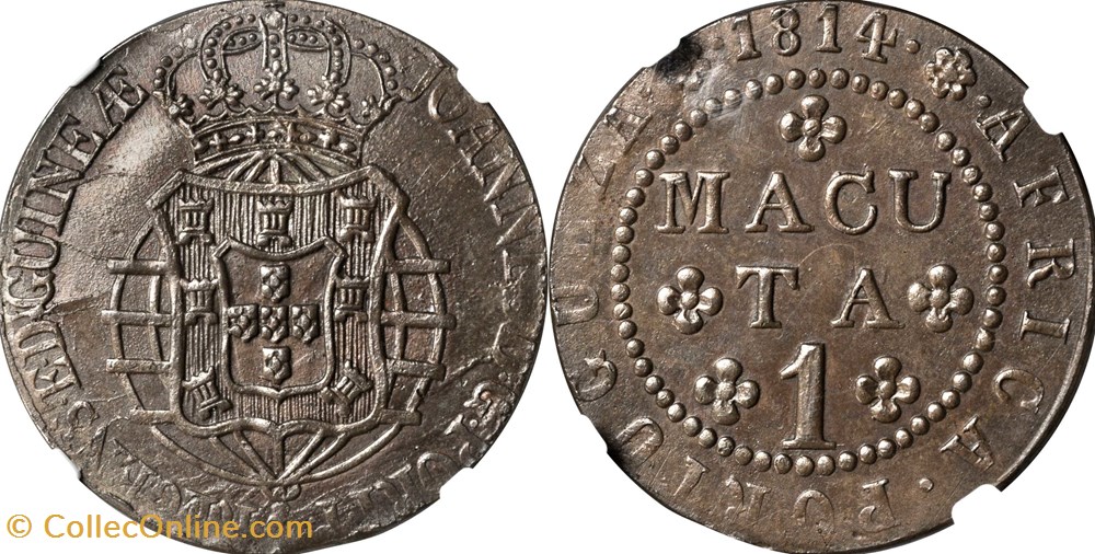 Angola 1814 Macuta coins world angola 1814 macuta