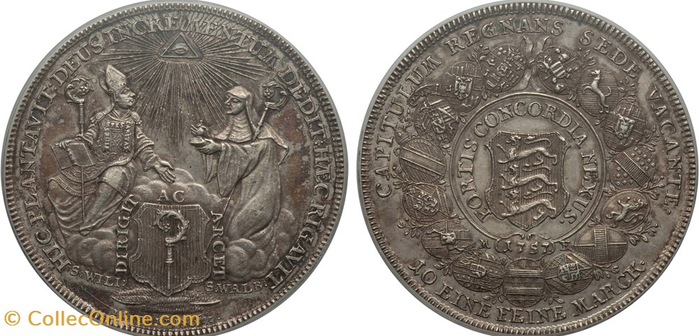 1757 Eichstatt Thaler DAV-2208 coins world germany 1757 eichstatt thaler dav 2208