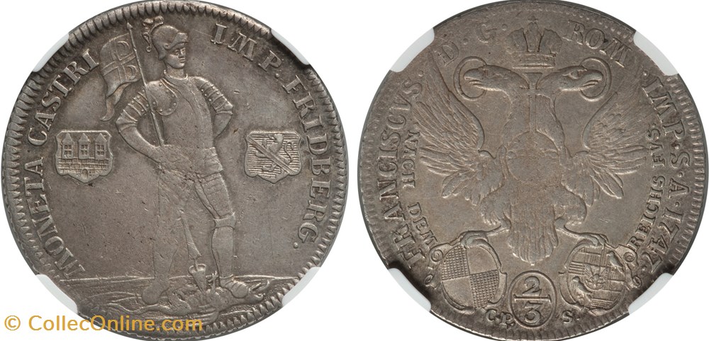 1747 Friedberg 2/3 Thaler coins world germany 1747 friedberg 2 3 thaler