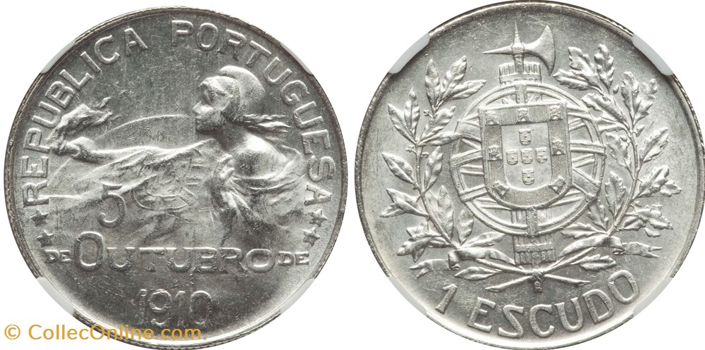 Portugal 1910 Escudo coins world portugal 1910 escudo