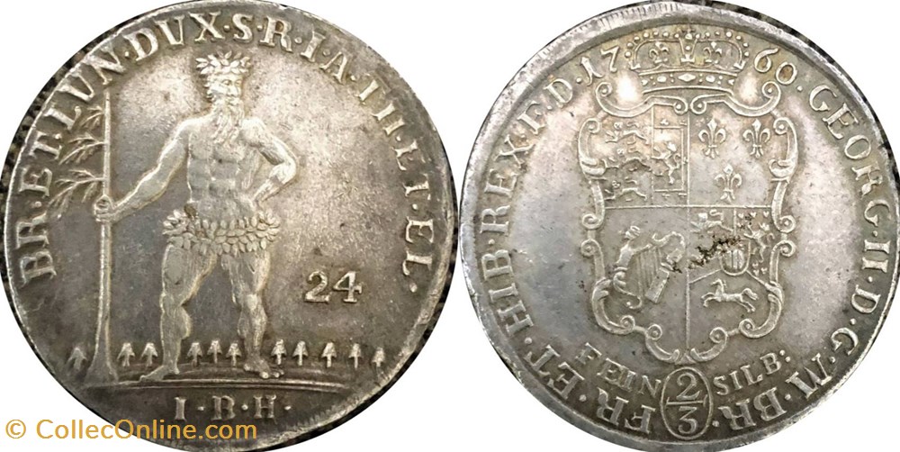 1760 BRUNSWICK-LÜNEBURG-CALENBERG-HANNOVER Thaler coins world germany 1760 brunswick luneburg calenberg hannover thaler