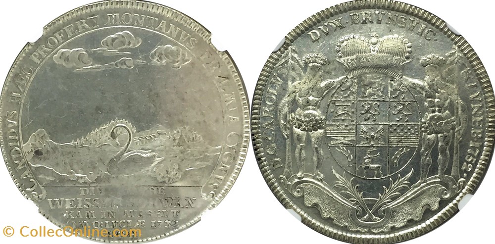 coins world germany 1752 brunswick wolfenbuttel thaler