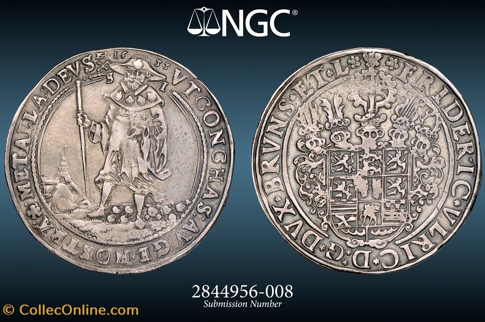 1633 Brunswick-Wolfenbüttel Thaler DAV-6310 coins world germany 1633 brunswick wolfenbuttel thaler dav 6310