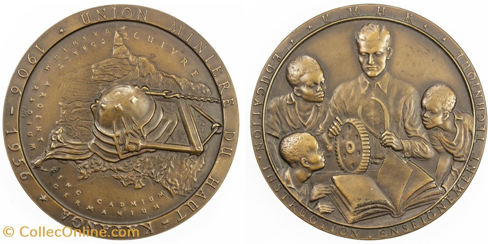 50th Anniversary of the Union Miniere de Haut-Katanga medals congo 50th anniversary of the union miniere de haut katanga