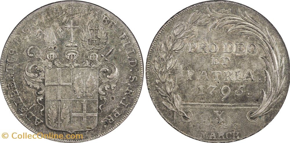 coins world germany 1795 fulda thaler