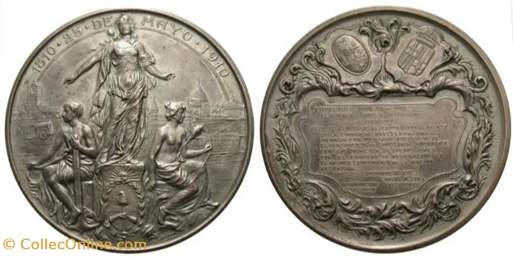 medals argentina 1910 100th anniversary medal