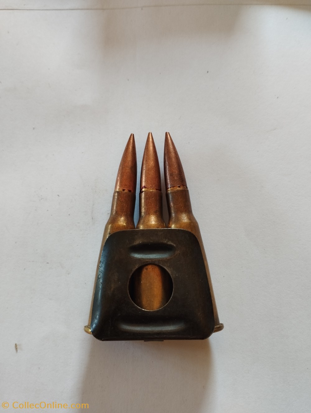 Clip de 3 cartouches de 8x51R balle D pour systhème berthier militaria munitions clip de 3 cartouches de 8x51r balle d pour systheme berthier