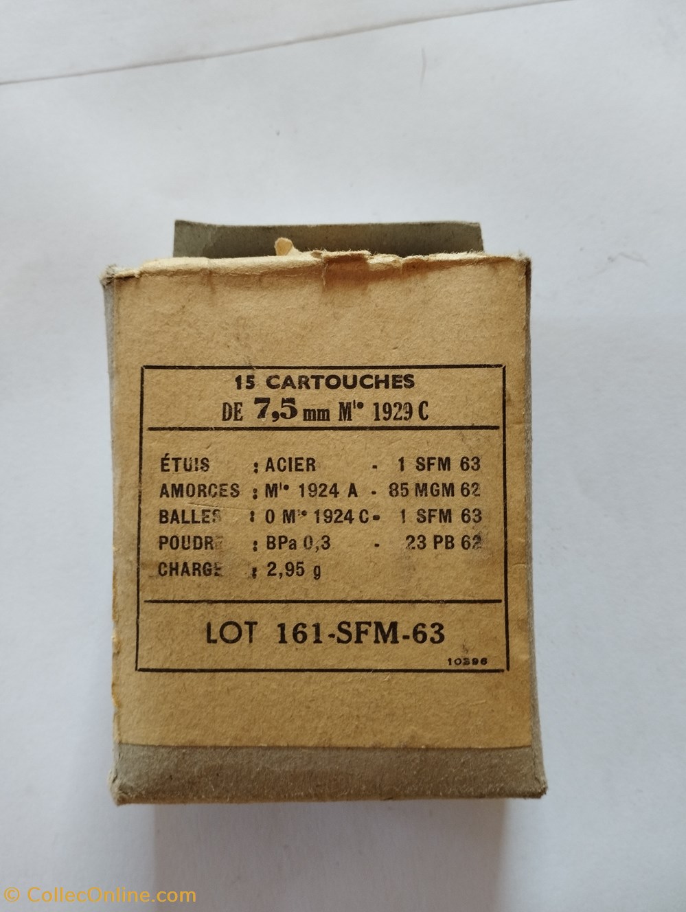 Paquet de 15 cartouches de 7.5mm Mle 1929C militaria munitions paquet de 15 cartouches de 7 5mm mle 1929c
